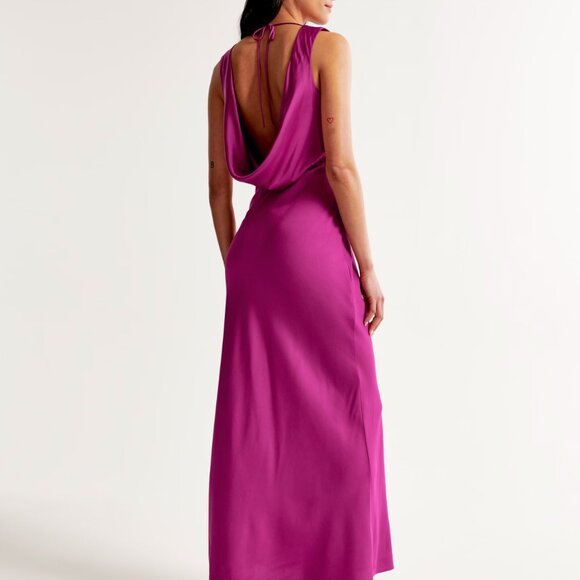 Abercrombie Plunge Cowl Back Maxi Dress - Picture 3 of 3